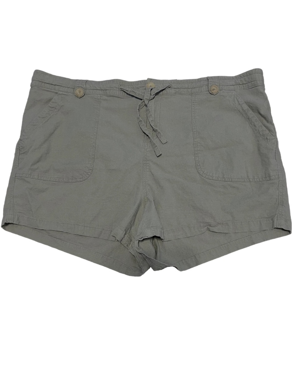 Women’s Casual Drawstring Pocket Shorts - Green